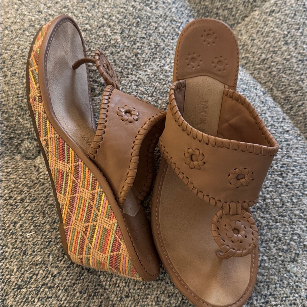 Jack Roger wedge sandals with multicolor wedge size 81/2